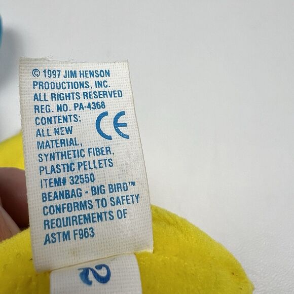 APPLAUSE Sesame Street Bean Bag Plush Big Bird Cookie Monster Lot VTG 90s 1997 - Picture 7 of 7